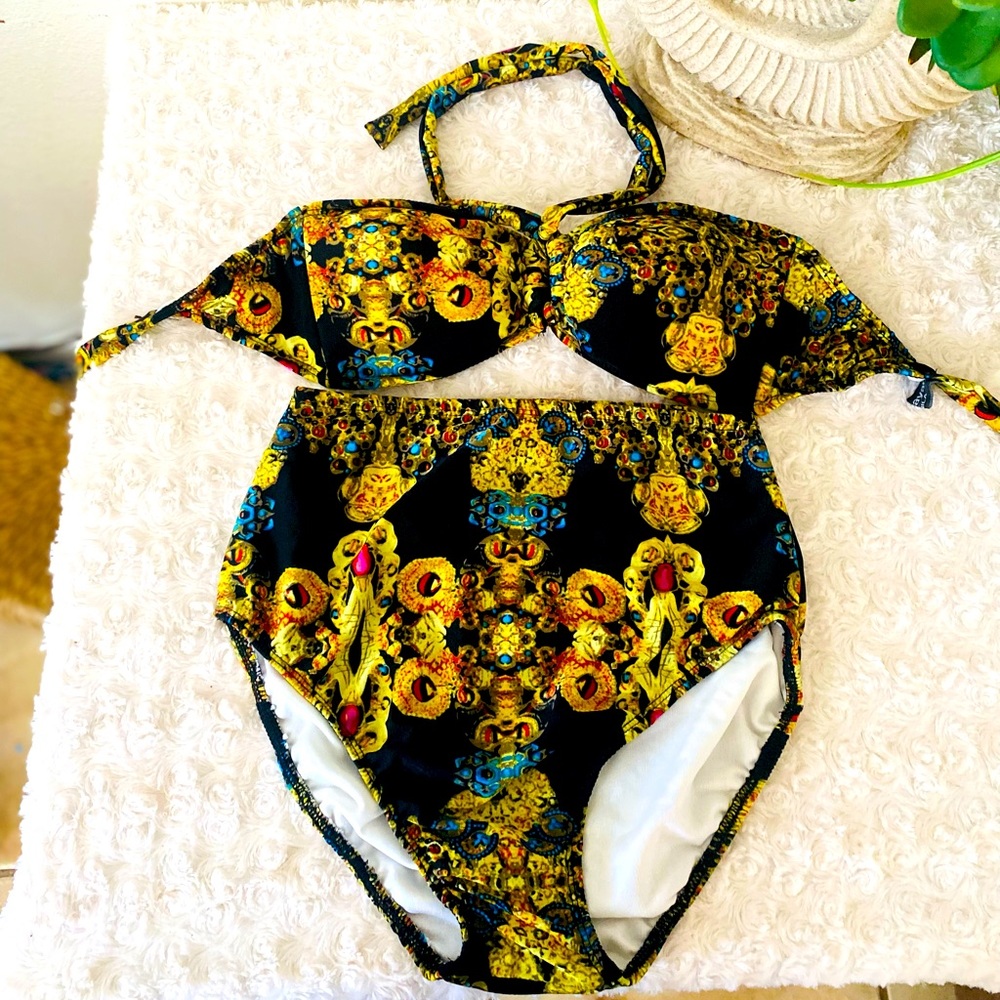 2 piece high waisted swimsuit